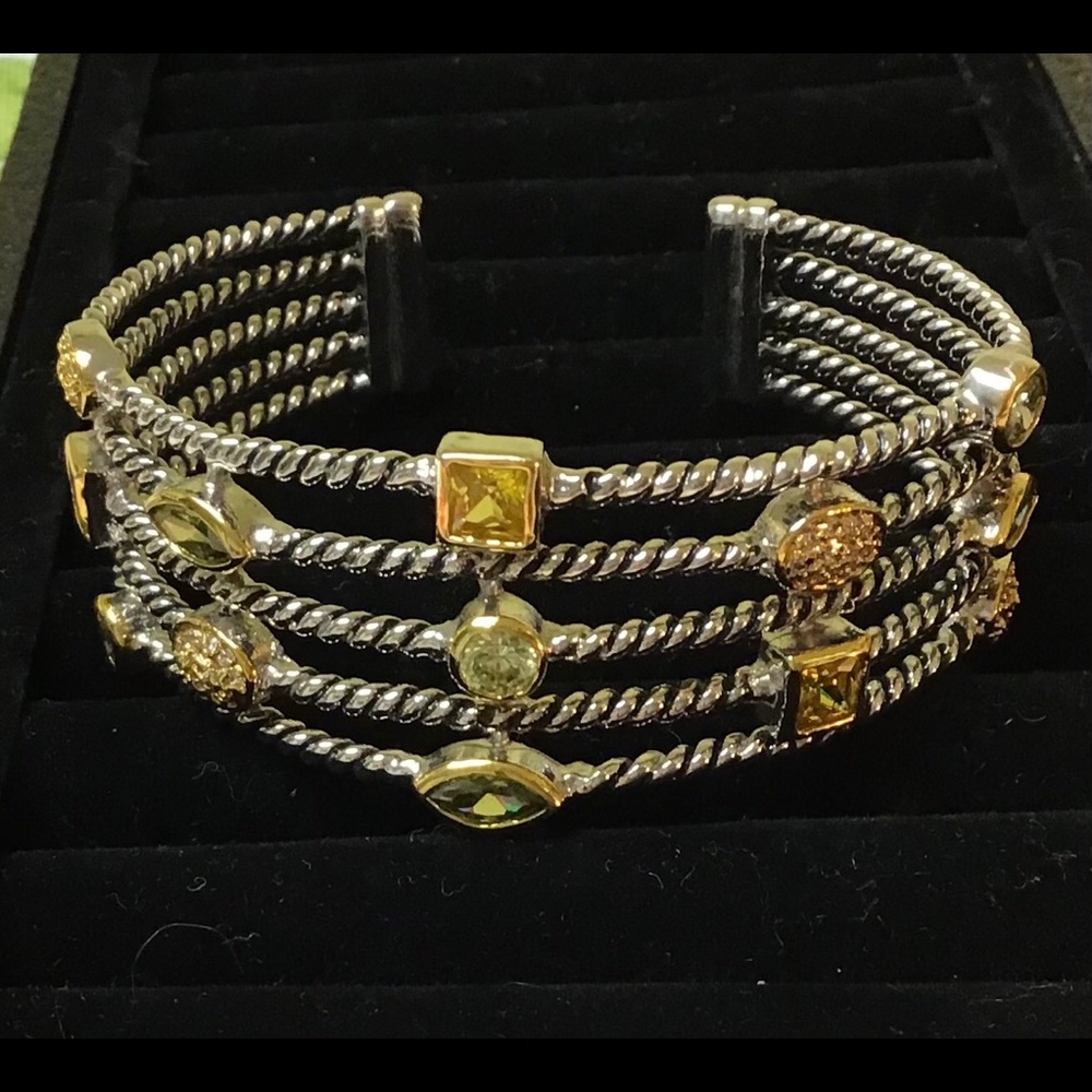 Park Lane Stainless steel multi rope cuff bracelet